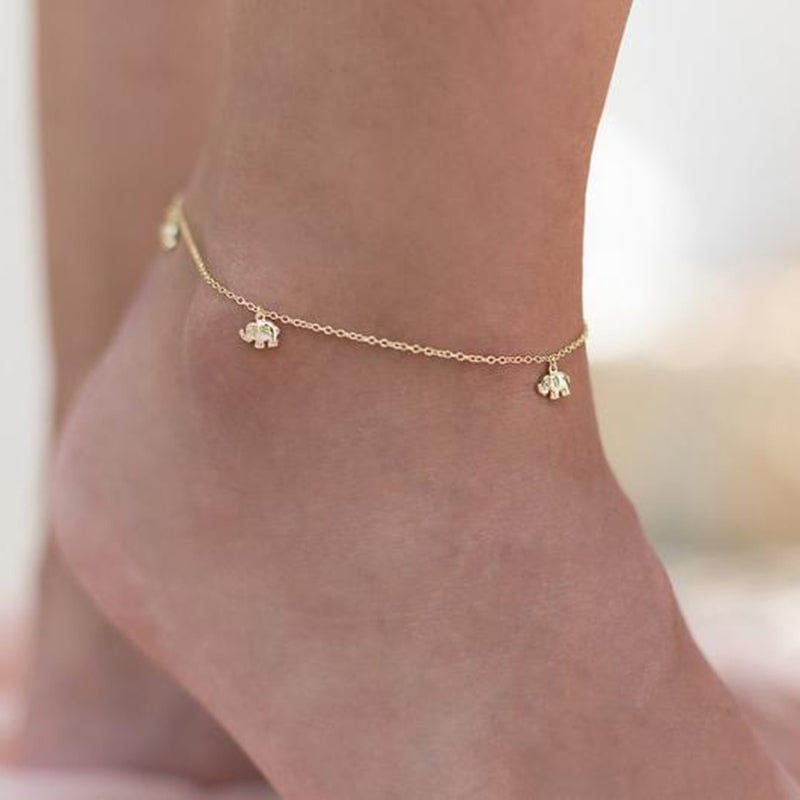 Elephants Cluster Anklet Anklet MelodyNecklace