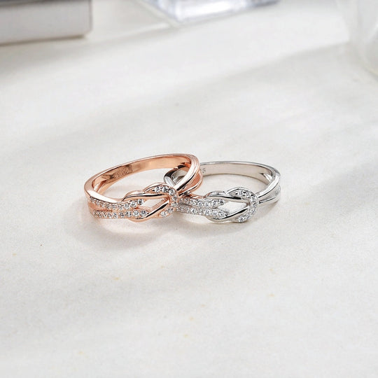 To My Daughter S925 Infinity Love Knot Ring Birthday Gifts for Daughter