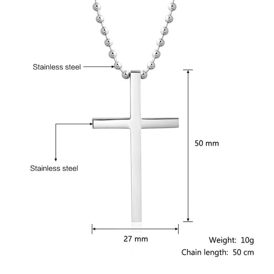 Cross Pendant Necklace For Women Men Engraved Name Personalized Necklace