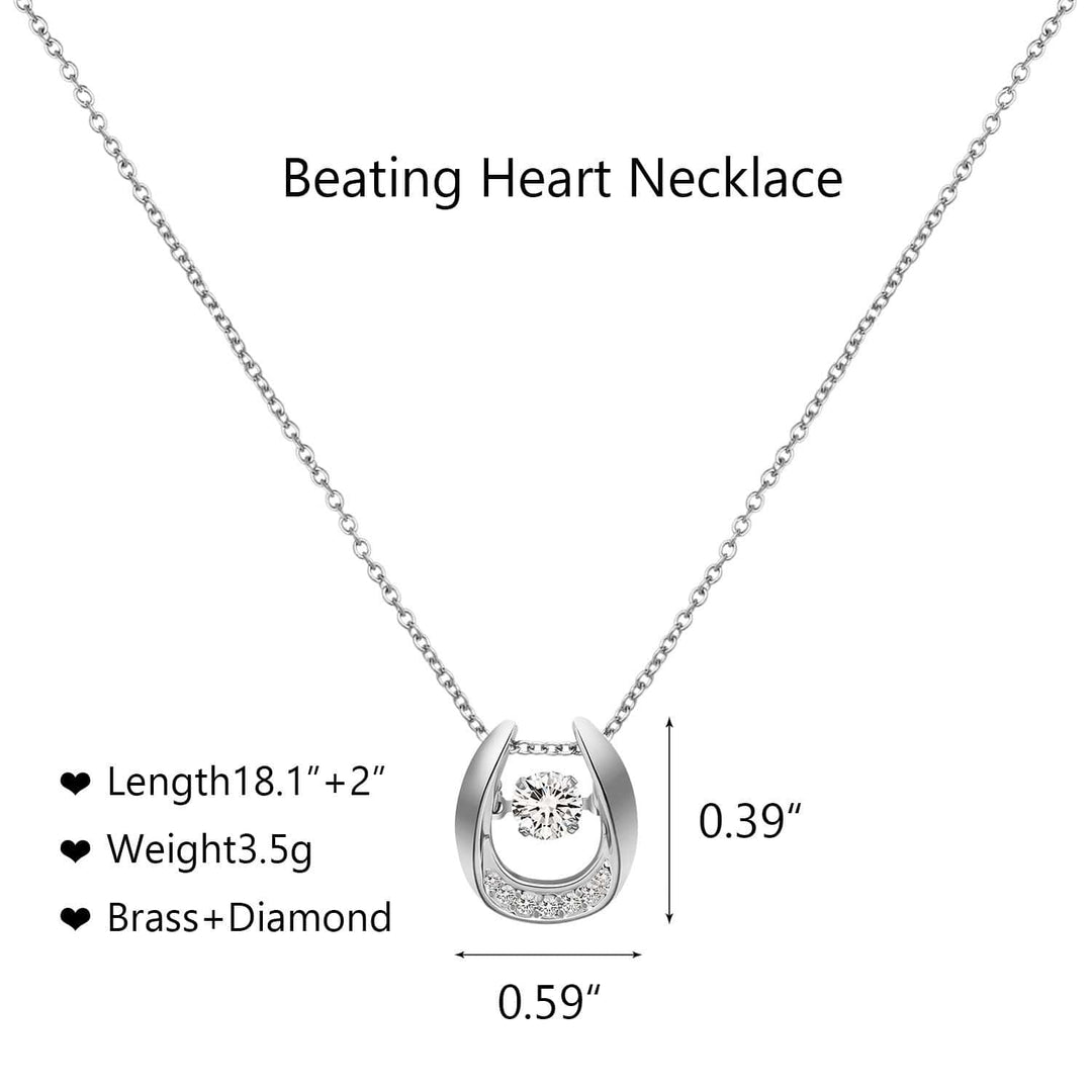 Flexible Beating Heart Diamond Necklace Sparkling Necklace MelodyNecklace