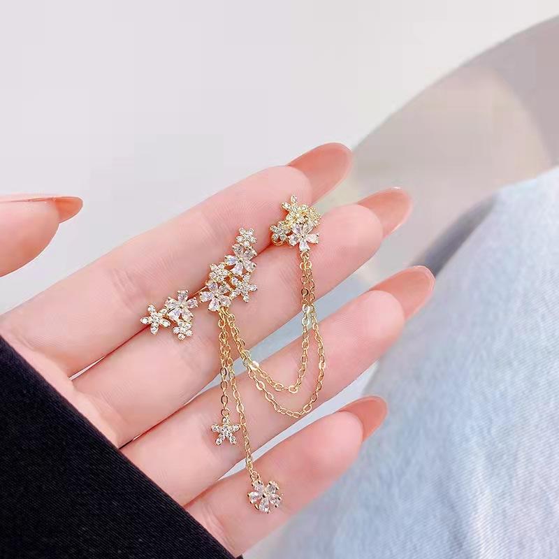 Flower Ear Cuff Earring Stud Earring MelodyNecklace