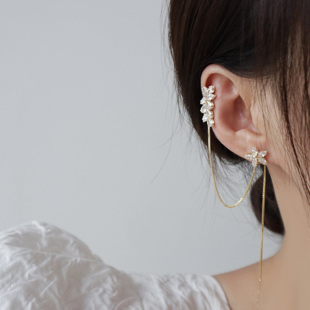 Flower Threader Earring Earring MelodyNecklace