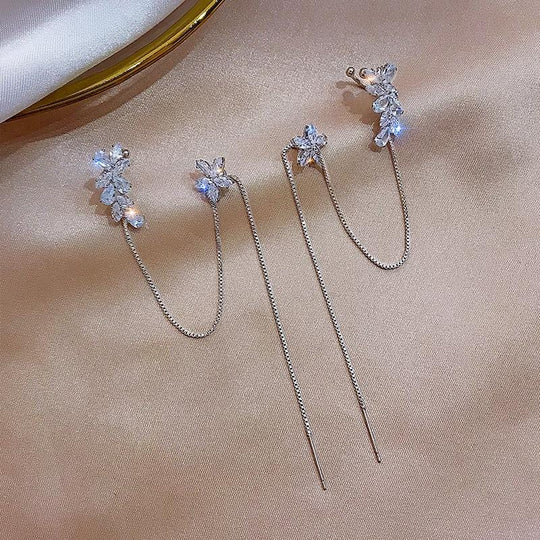 Flower Threader Earring Earring MelodyNecklace