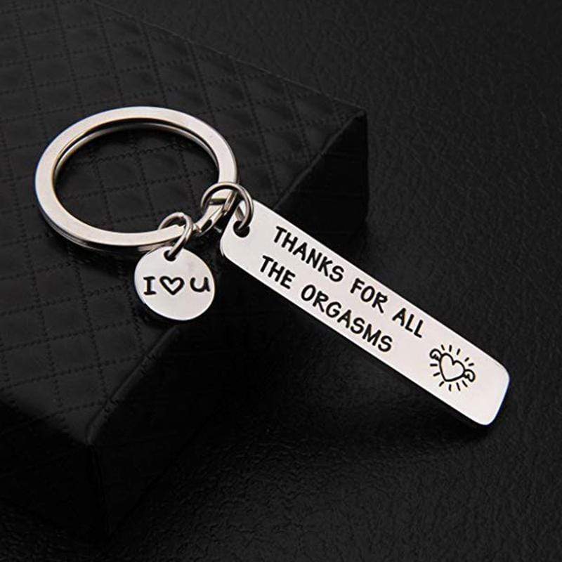 Funny Engraving keychain for couples - Creative Gift Keychain MelodyNecklace