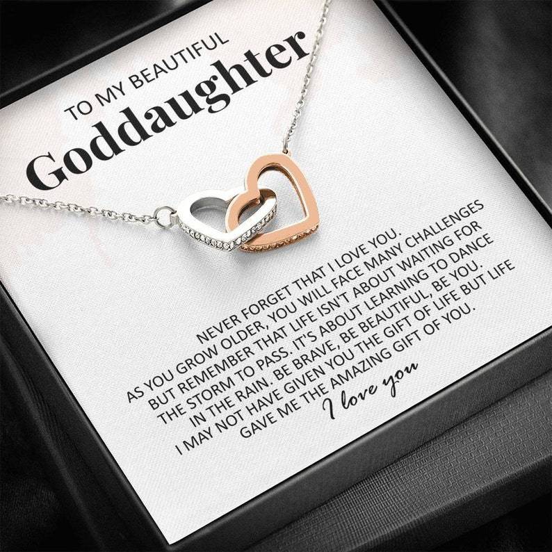 Goddaughter Necklace From Godmother-To My Goddaughter Baptism Gift God Necklace MelodyNecklace