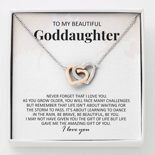 Goddaughter Necklace From Godmother-To My Goddaughter Baptism Gift God Necklace MelodyNecklace