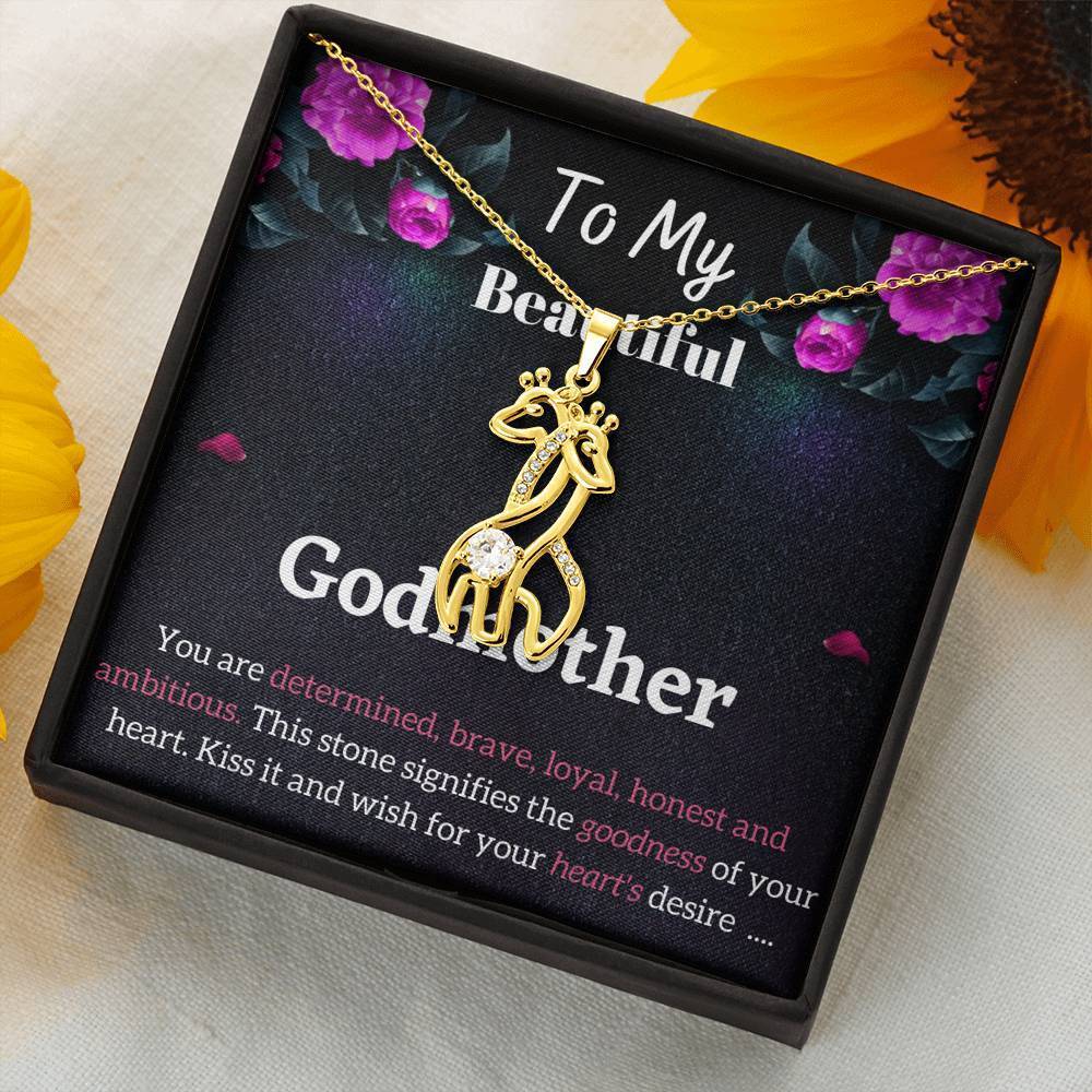 Godmother gift - Godparents gift | Giraffes God Necklace ShineOn Fulfillment