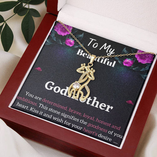 Godmother gift - Godparents gift | Giraffes God Necklace ShineOn Fulfillment