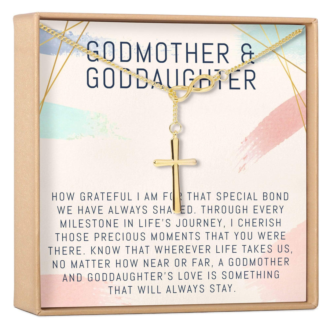 Godmother-Goddaughter Necklace Multiple Styles Jewelry Infinity Cross / Gold God Necklace MelodyNecklace