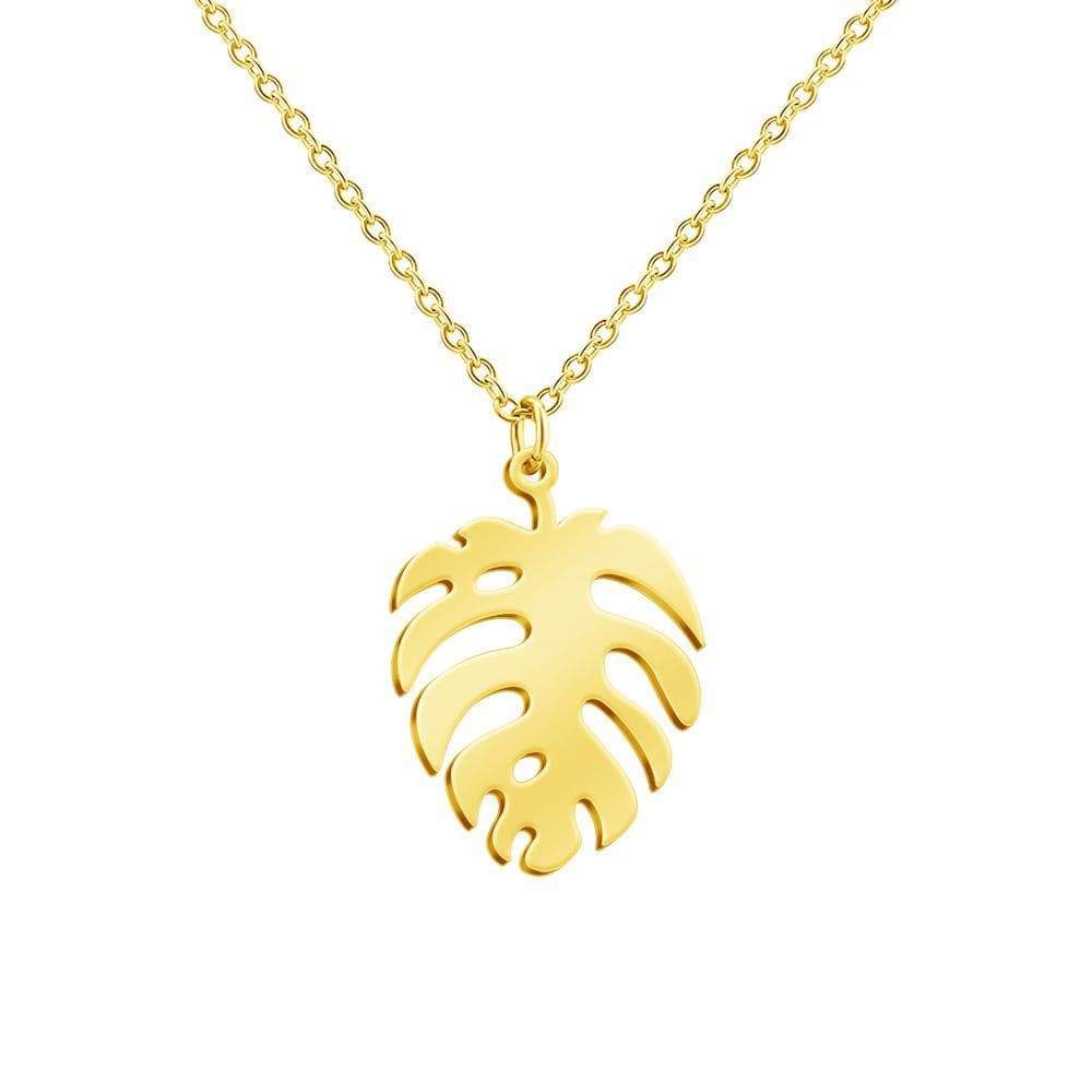 Handmade Beach Series Necklace Banana Leaf / Gold Myron Necklace MelodyNecklace