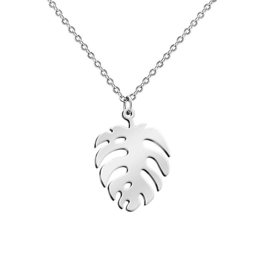 Handmade Beach Series Necklace Banana Leaf / Silver Myron Necklace MelodyNecklace