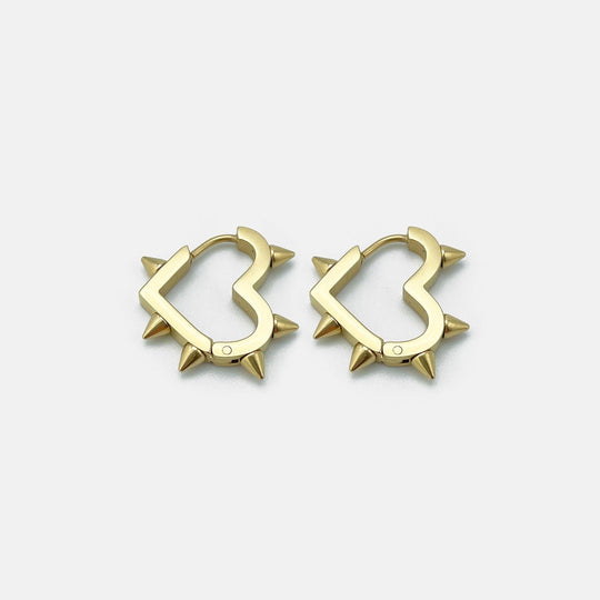 SPIKE HEART EARRING - RARE-ROMANCE