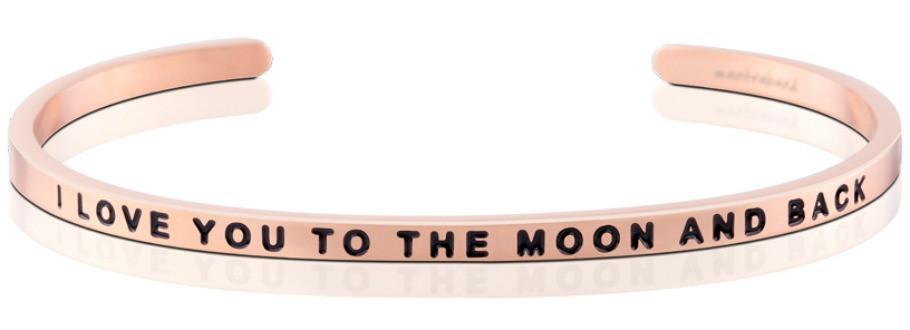 I Love You To The Moon And Back Rose Gold Bracelets MelodyNecklace