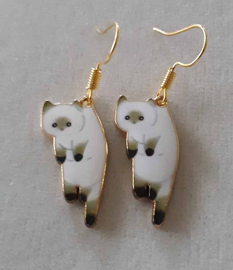 Dangling Cats Earring