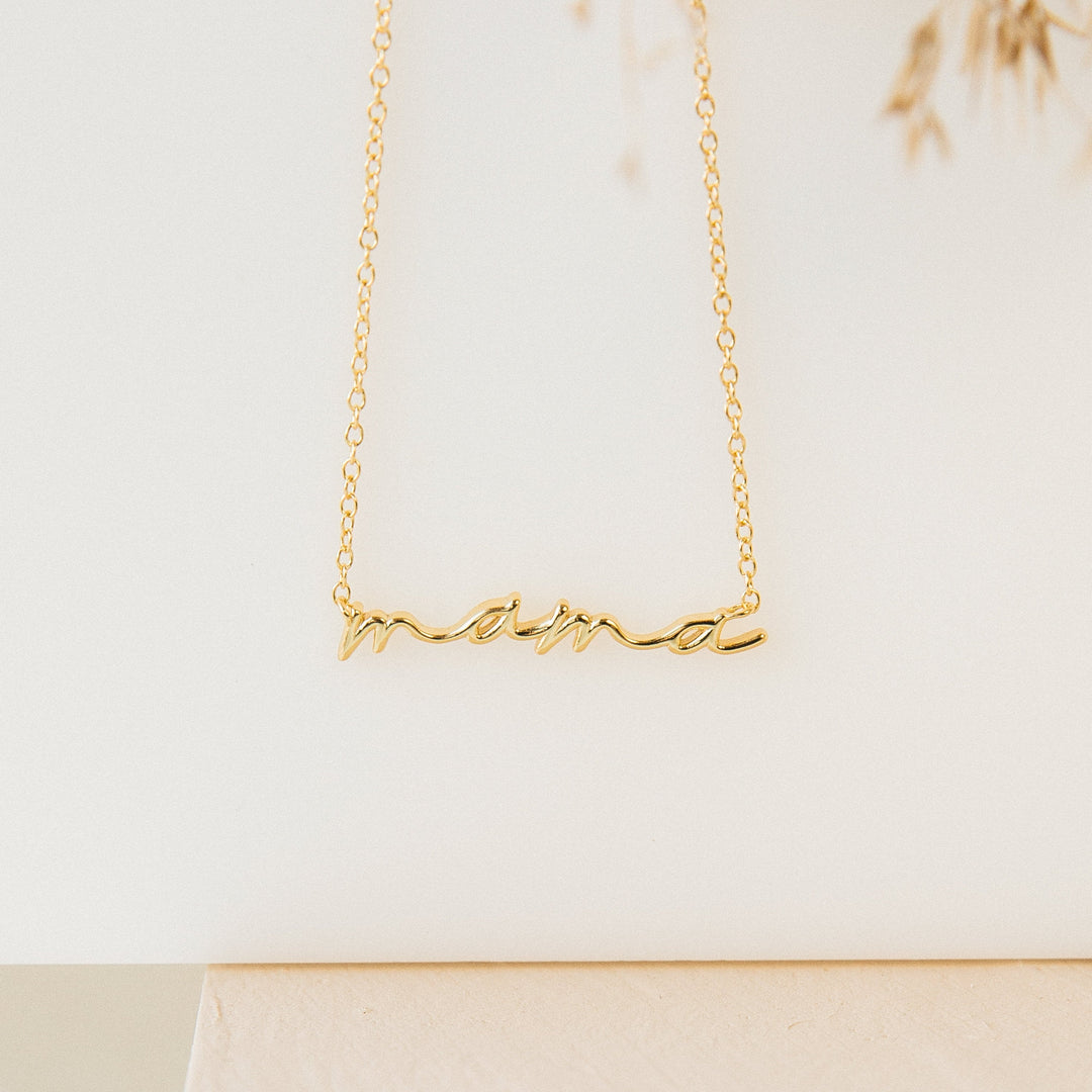 Dainty Mama Necklace mother initial necklace