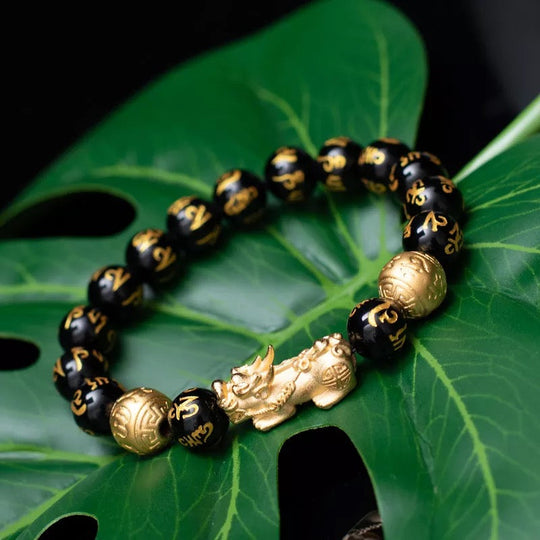 The Black Obsidian Wealth Bracelet