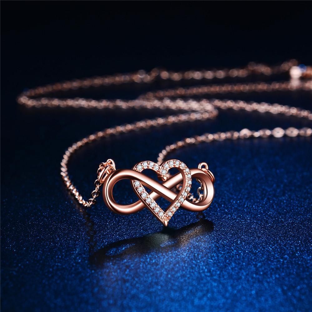 Infinity Heart Necklace(Perfect for girlfriends, moms, lovers, anniversary gift and more!) Sparkling Necklace MelodyNecklace