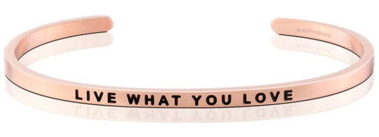Live What You Love Rose Gold Bracelets MelodyNecklace