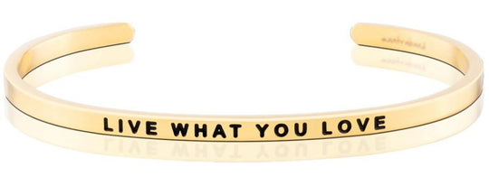 Live What You Love Yellow Gold Bracelets MelodyNecklace