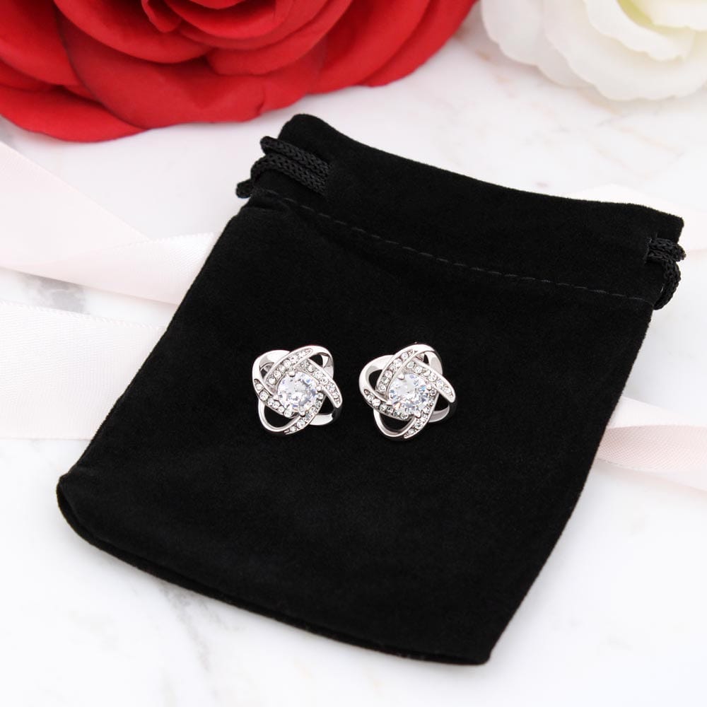 Love Knot Stud Earrings Upsell Only ShineOn Fulfillment