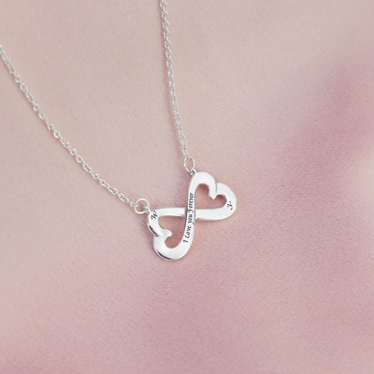 Love you forever Personalized infinity Couple Initial Name Necklace Myron Necklace MelodyNecklace