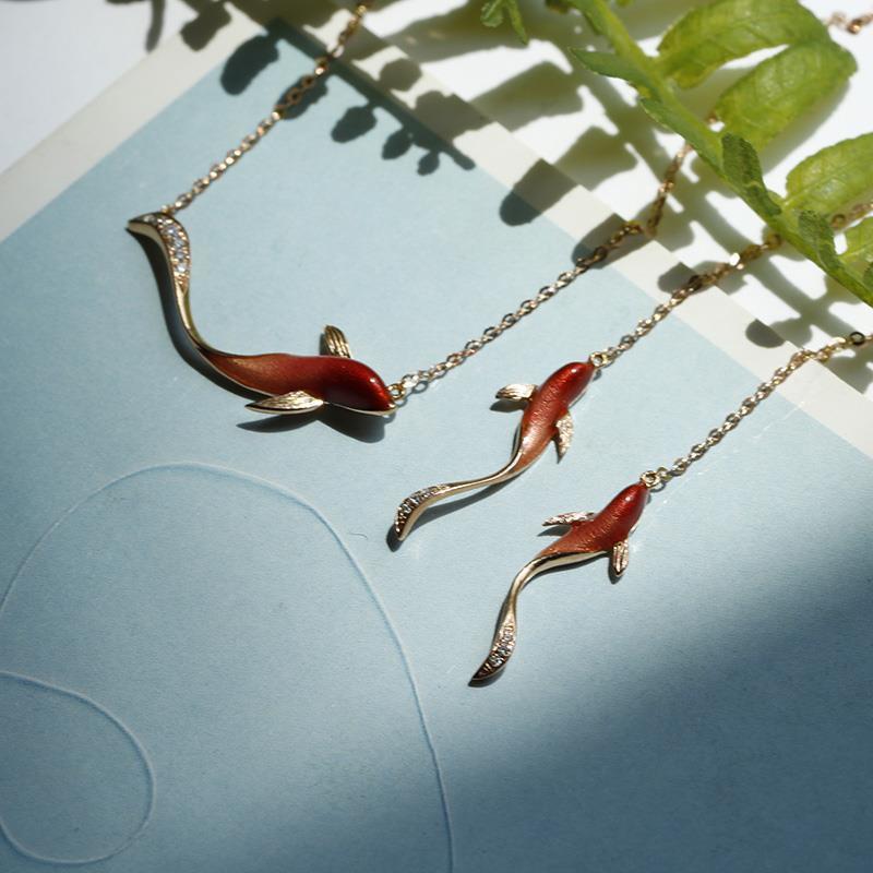 'Lucky Koi Fish' Earrings Myron Earring MelodyNecklace