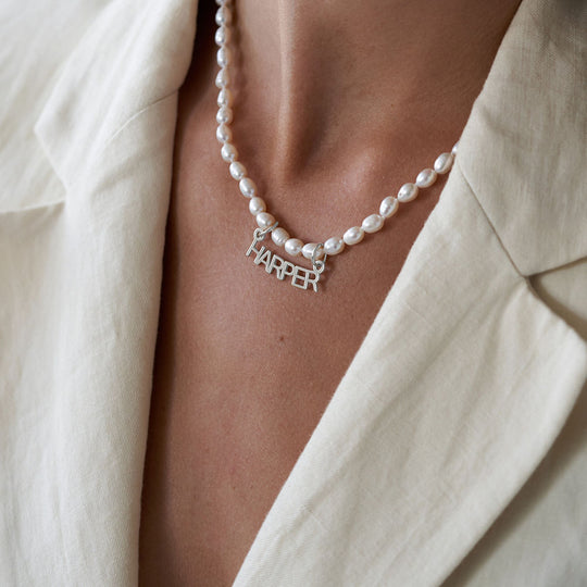 Chiara Pearl Name Necklace