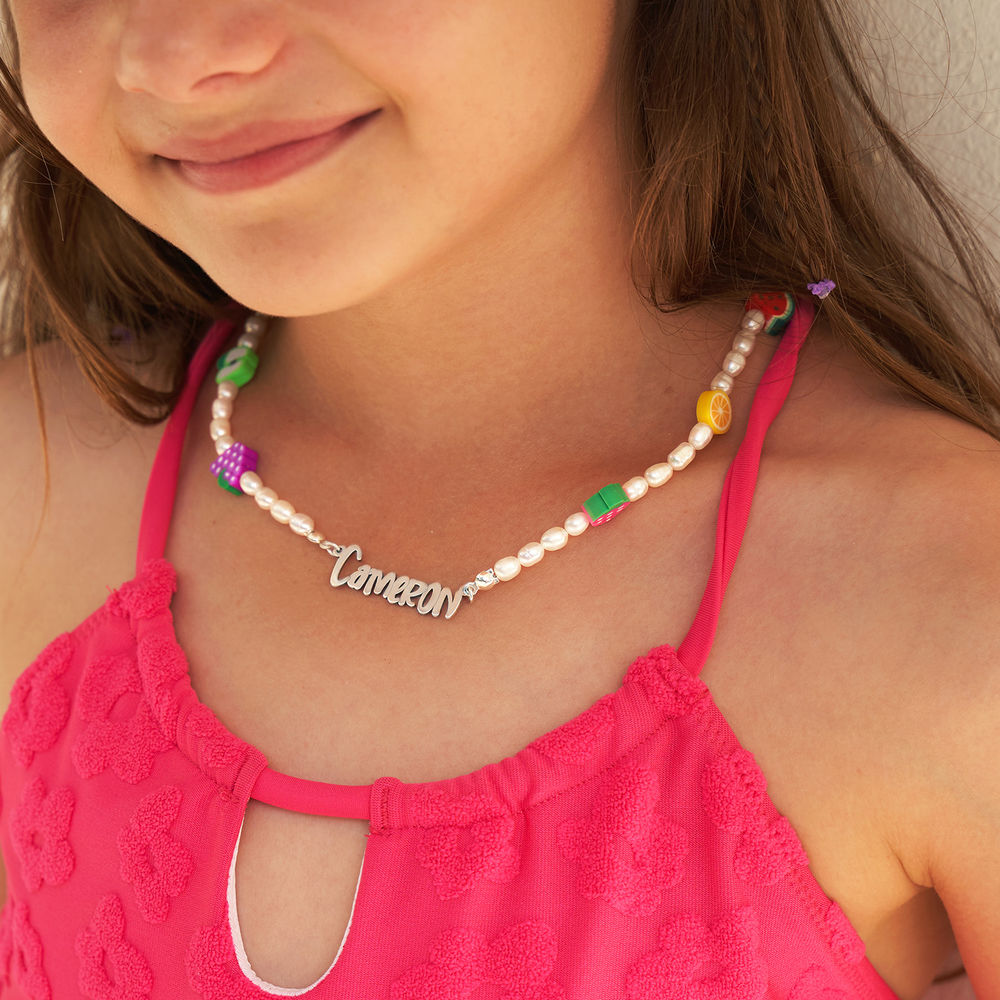 Pearl Fruit-Shake Name Necklace