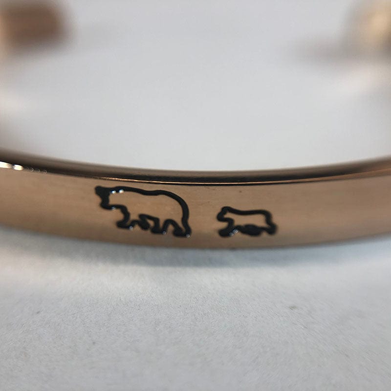 Mama Bear & Her Baby Bears Engraved Personalizable Cuff Bracelet Bracelet For Woman MelodyNecklace