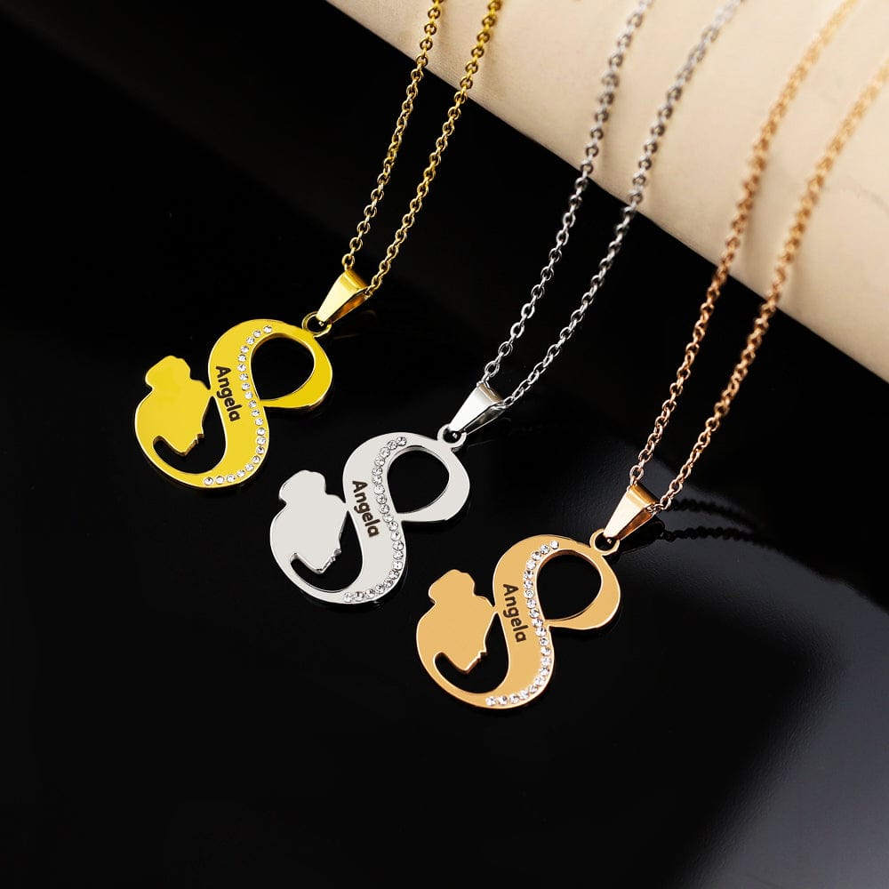 Mother's Day Gift Infinity Love  Mom Symbol Name Necklace Mom Necklace MelodyNecklace