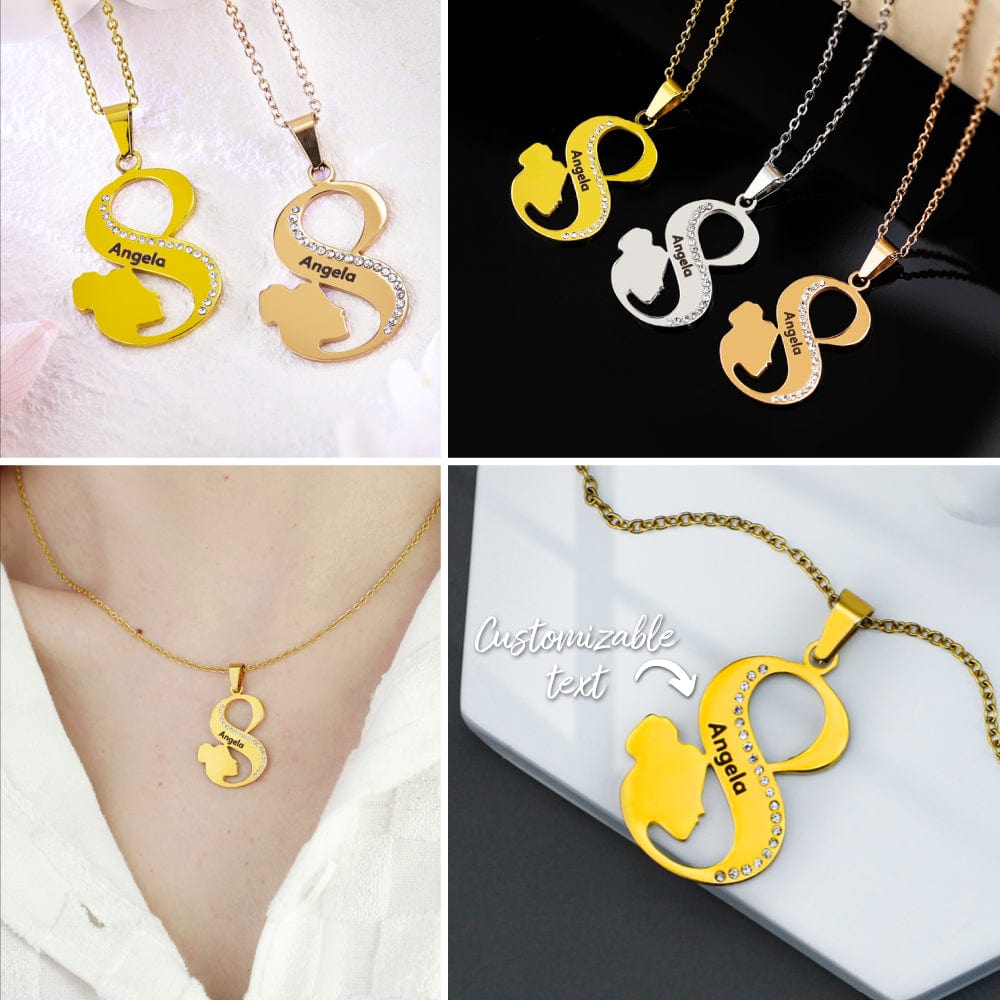 Mother's Day Gift Infinity Love  Mom Symbol Name Necklace Mom Necklace MelodyNecklace