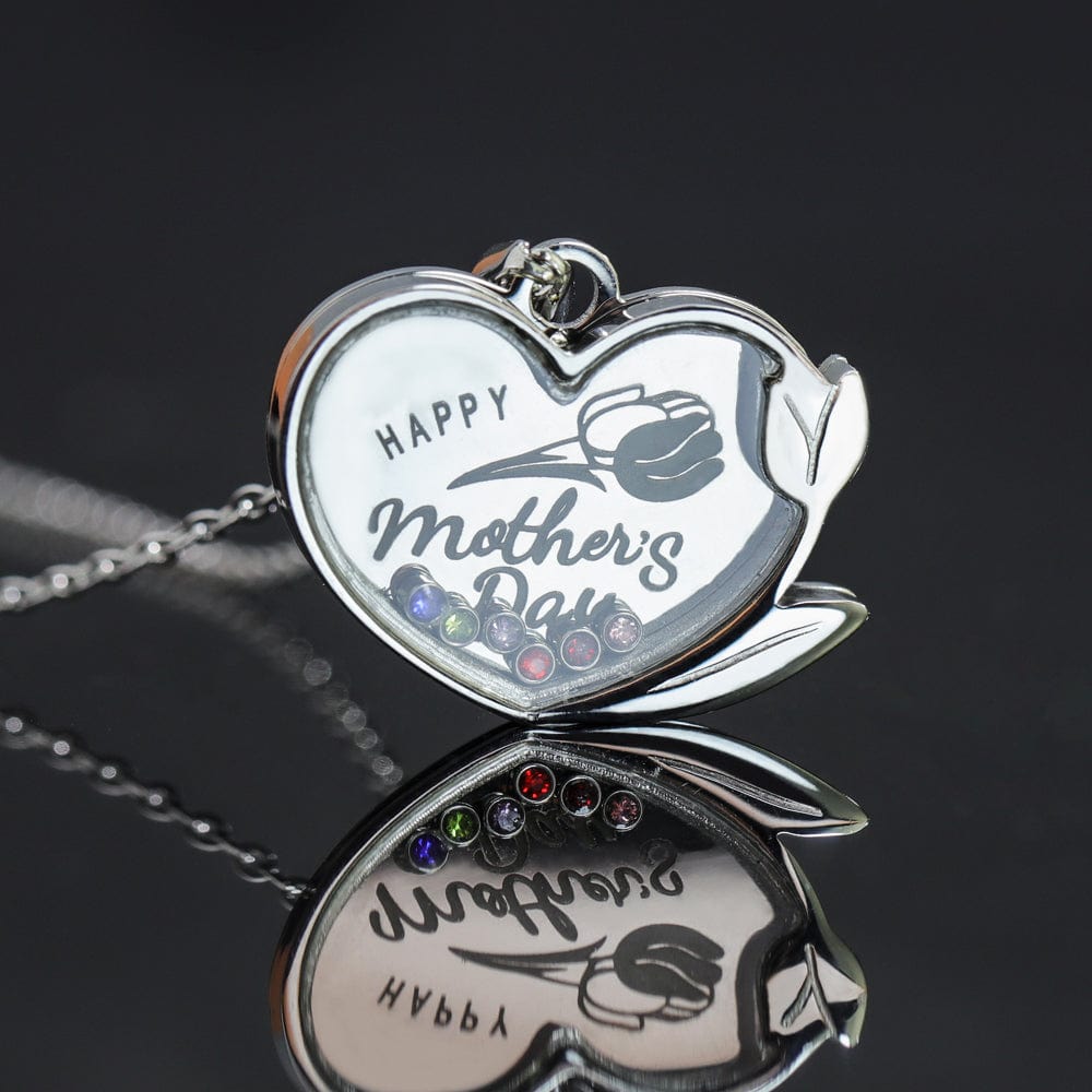 Mother's Day Gift Tulip Birthstone Necklace Mom Necklace MelodyNecklace