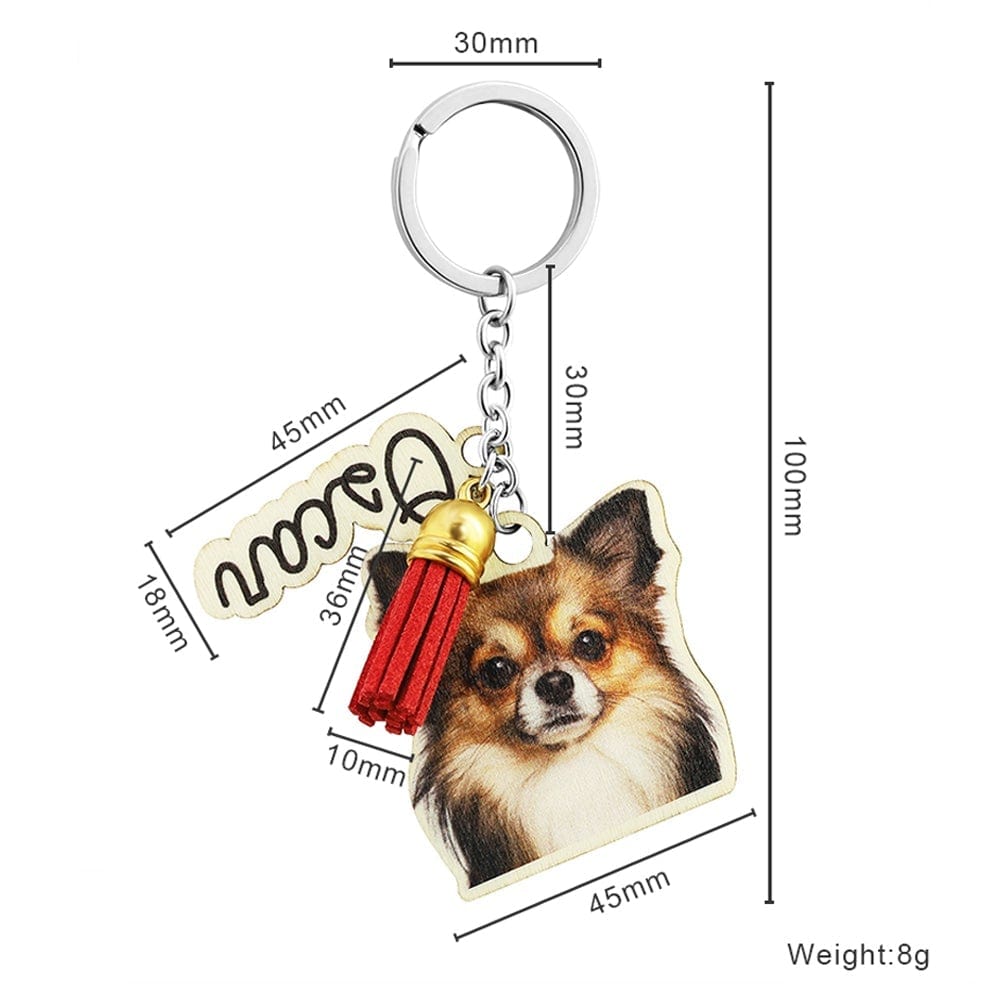 Personalized  Animal Photo Wood Keychain avrilname