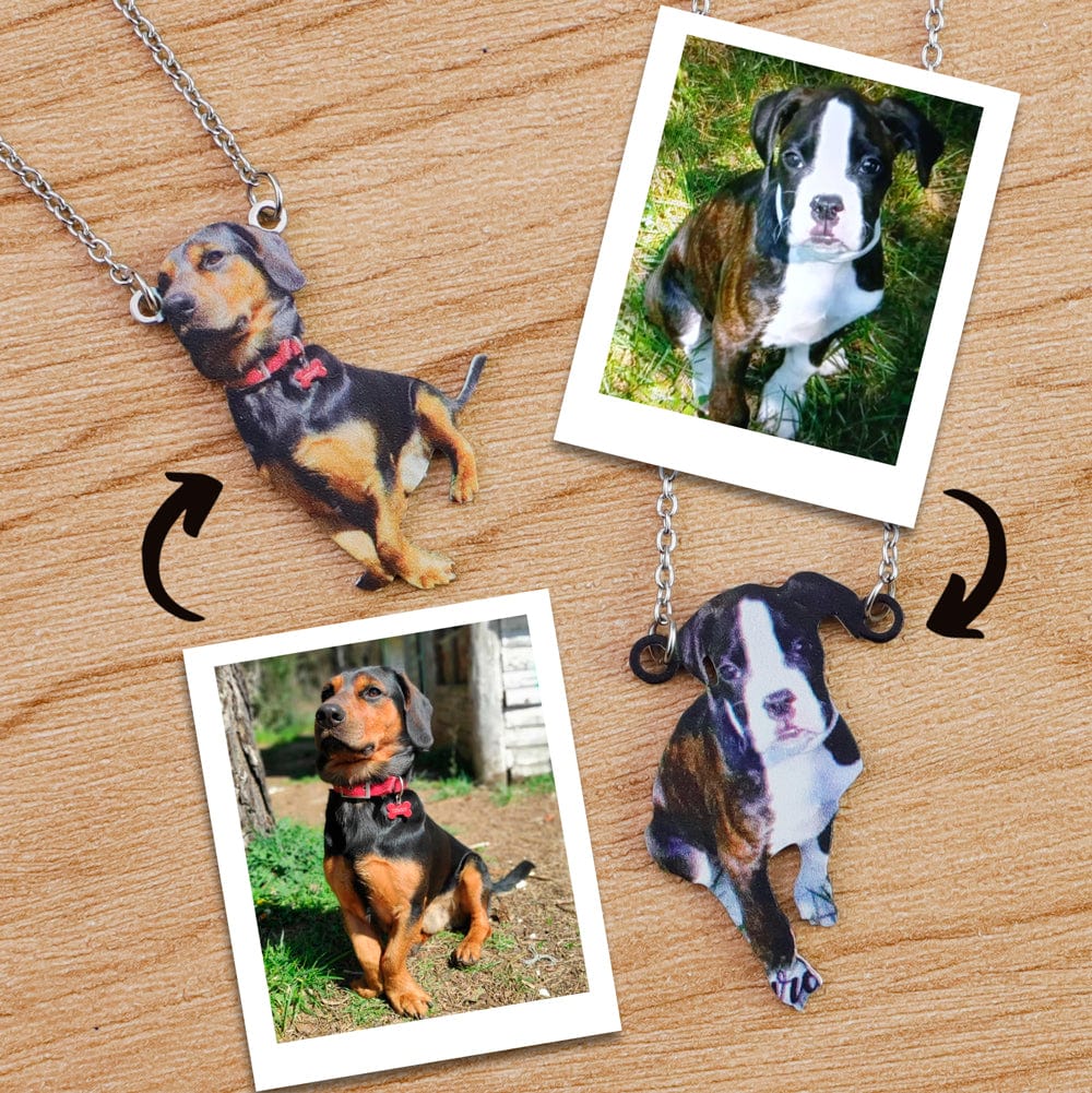 Personalized Coloured Pet's Photo Necklace Necklace MelodyNecklace