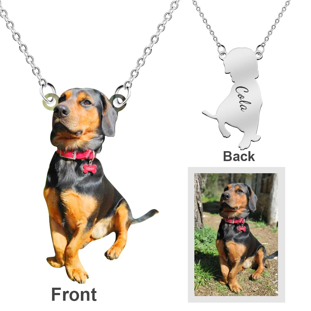 Personalized Coloured Pet's Photo Necklace Necklace MelodyNecklace