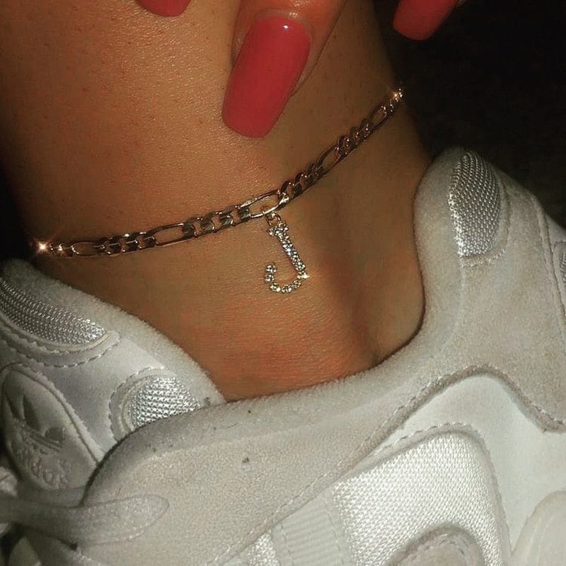 Personalized Initial Cuban Link Anklet So Dashing