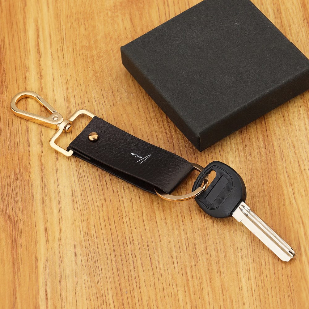 Personalized leather Keychain Keychain MelodyNecklace