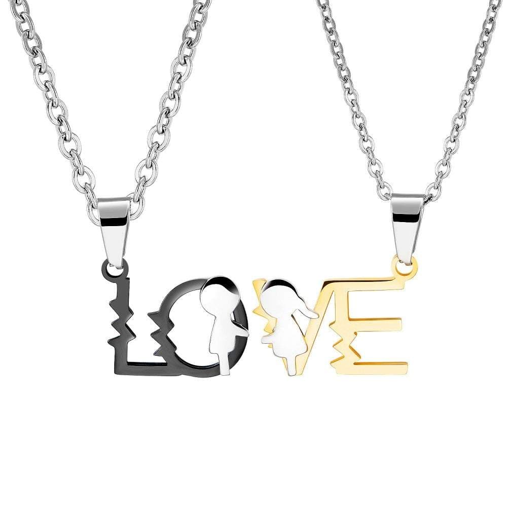 Personalized Matching Love Couple Necklaces Quillingx