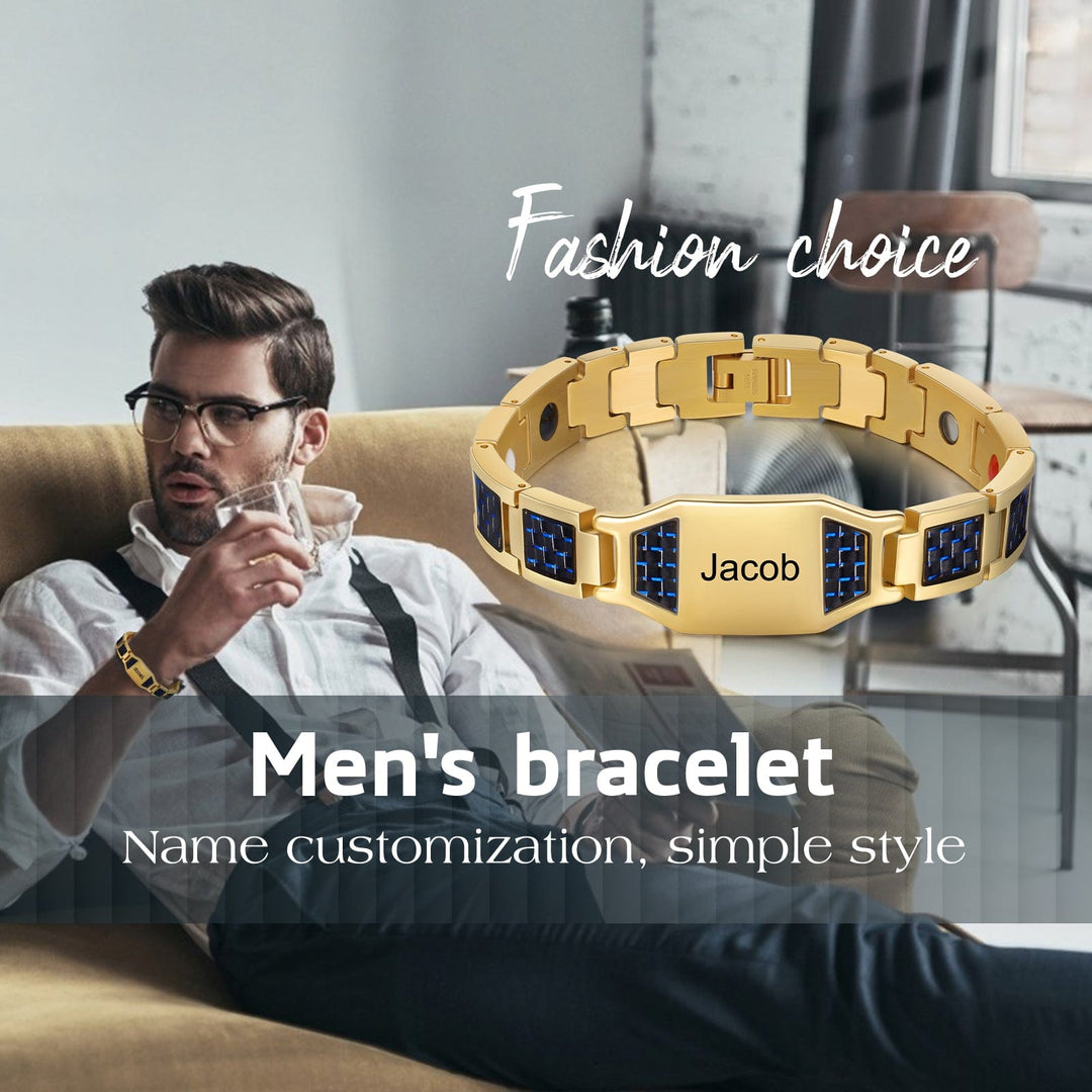 Personalized Men Bracelet Custom Name Bracelet for Him Bracelet For Man MelodyNecklace