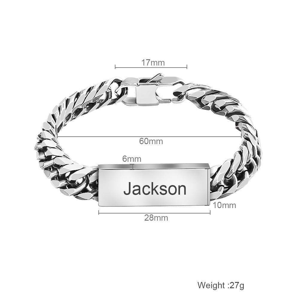 Personalized Men's ID Bracelet Bracelet For Man MelodyNecklace