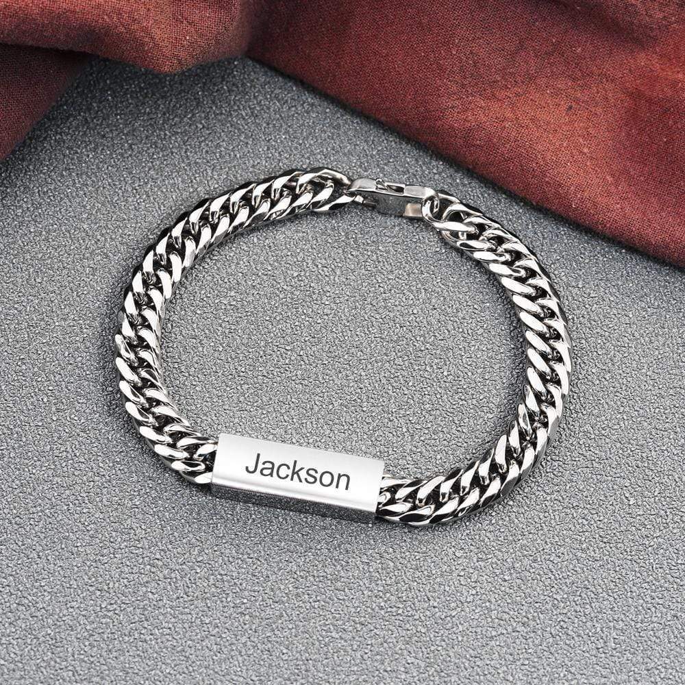 Personalized Men's ID Bracelet Bracelet For Man MelodyNecklace