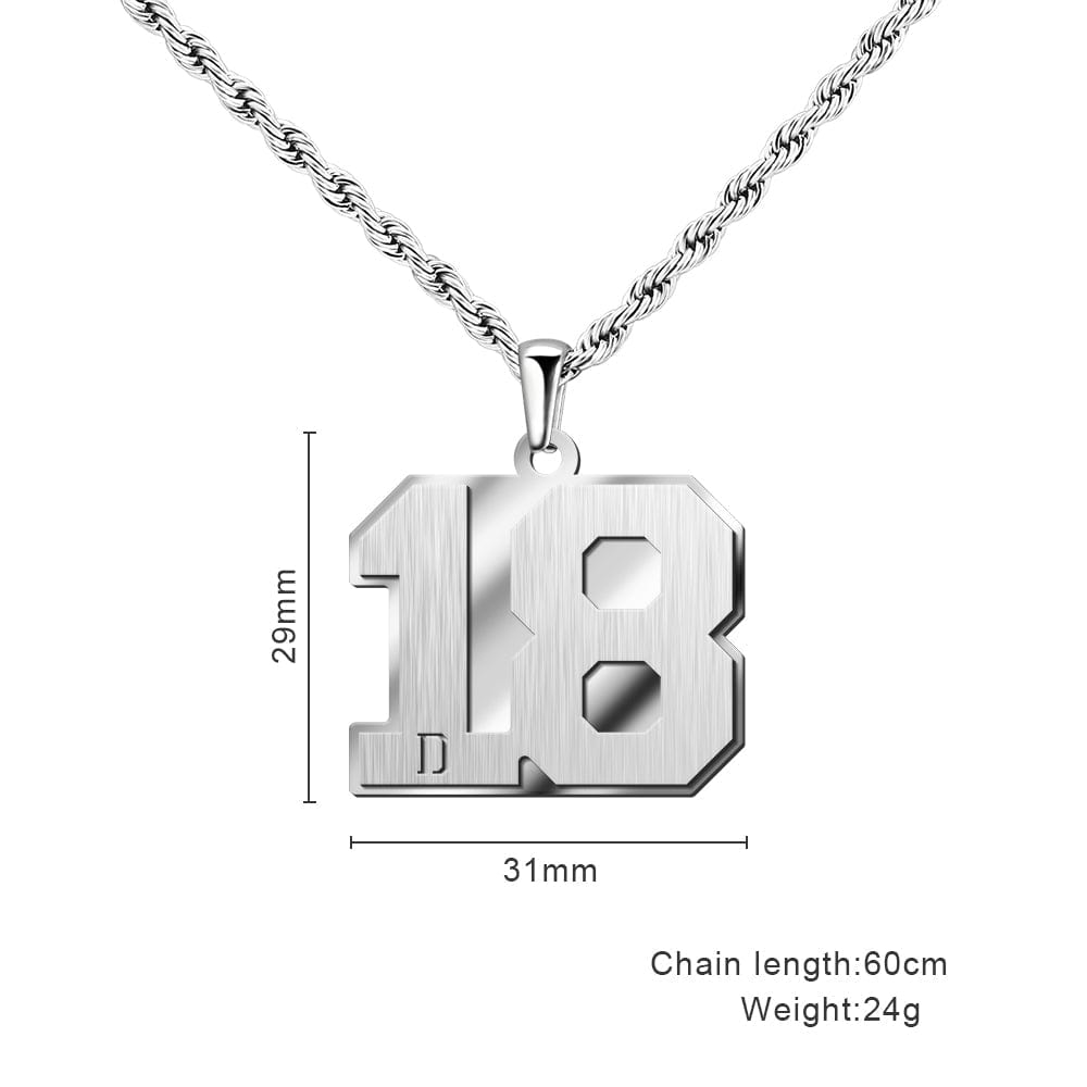 Personalized Number Necklace With Engraving Necklace for man MelodyNecklace