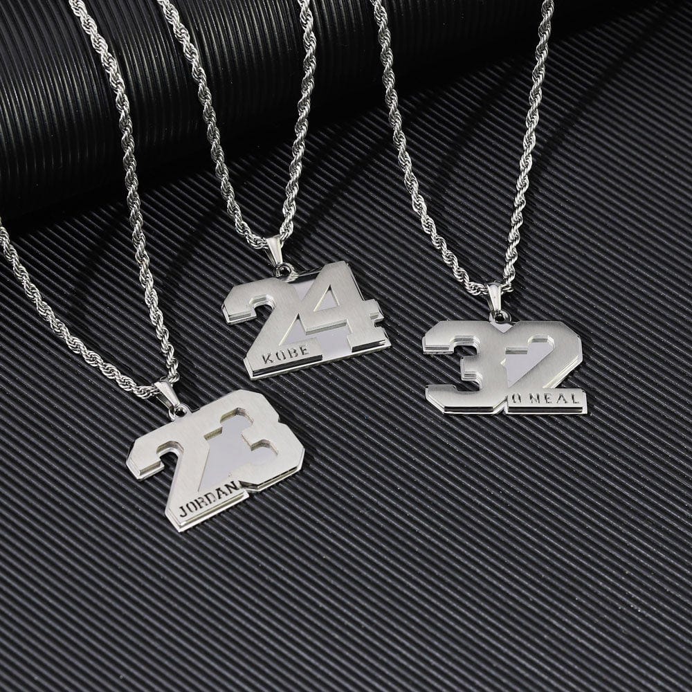 Personalized Number Necklace With Engraving Necklace for man MelodyNecklace