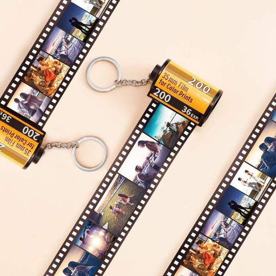 Personalized Photo Films Album Keychain Keychain MelodyNecklace