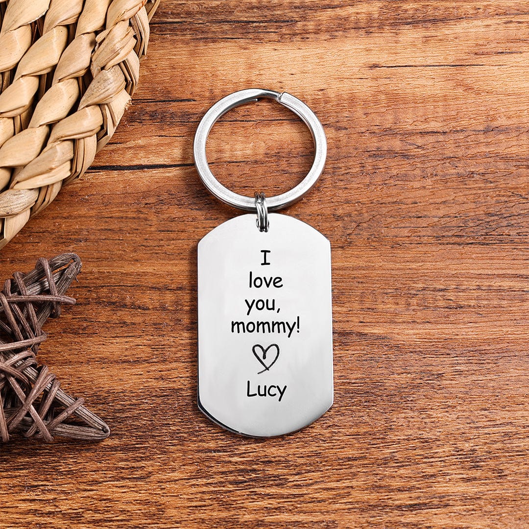 Personalized Photo Keychain Gift for Mom"I Love You Mommy" m1-n1