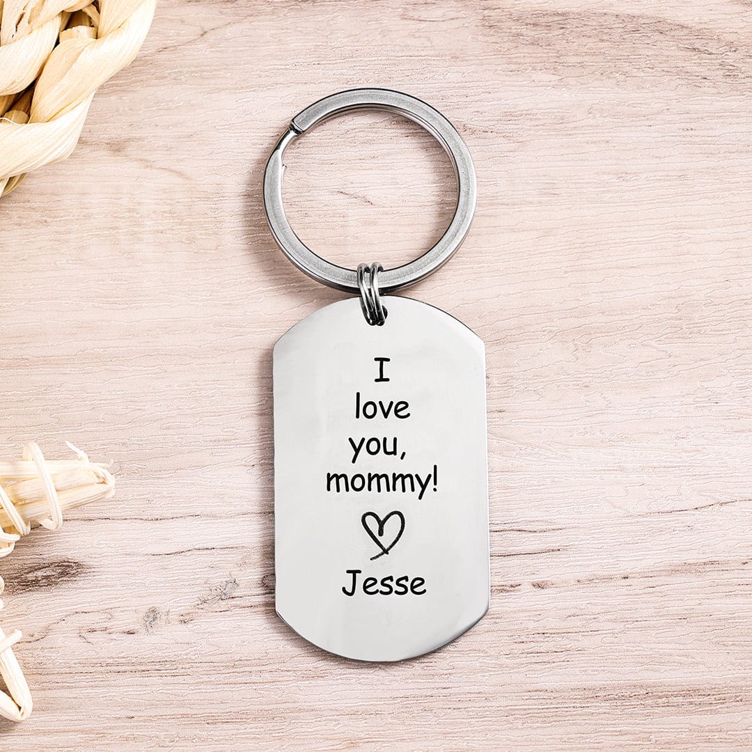 Personalized Photo Keychain Gift for Mom"I Love You Mommy" m1-n1