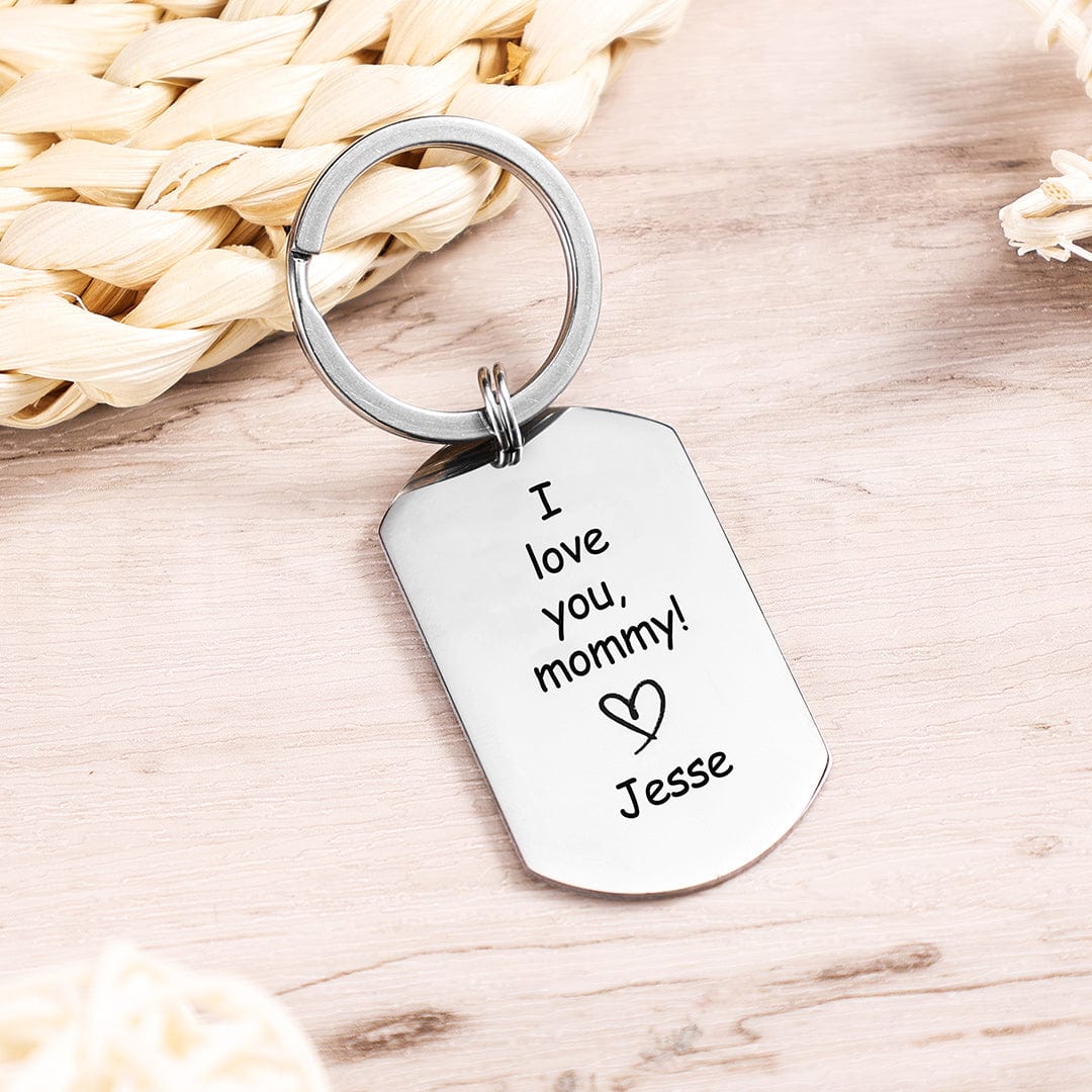 Personalized Photo Keychain Gift for Mom"I Love You Mommy" m1-n1