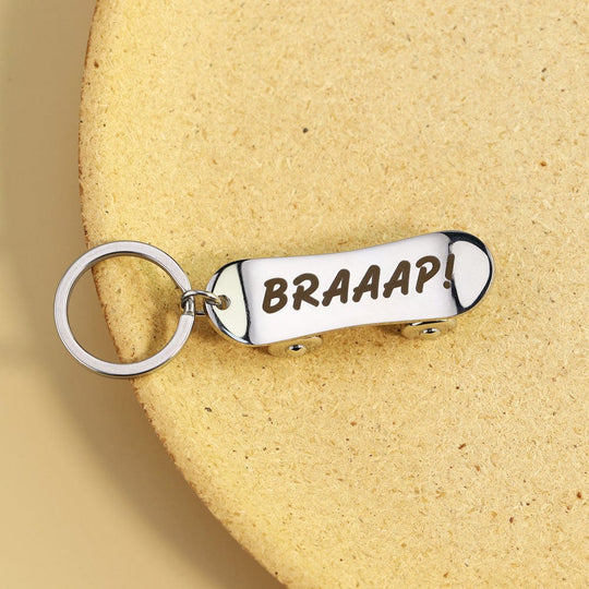 Personalized Skateboard Keychain Keychain MelodyNecklace