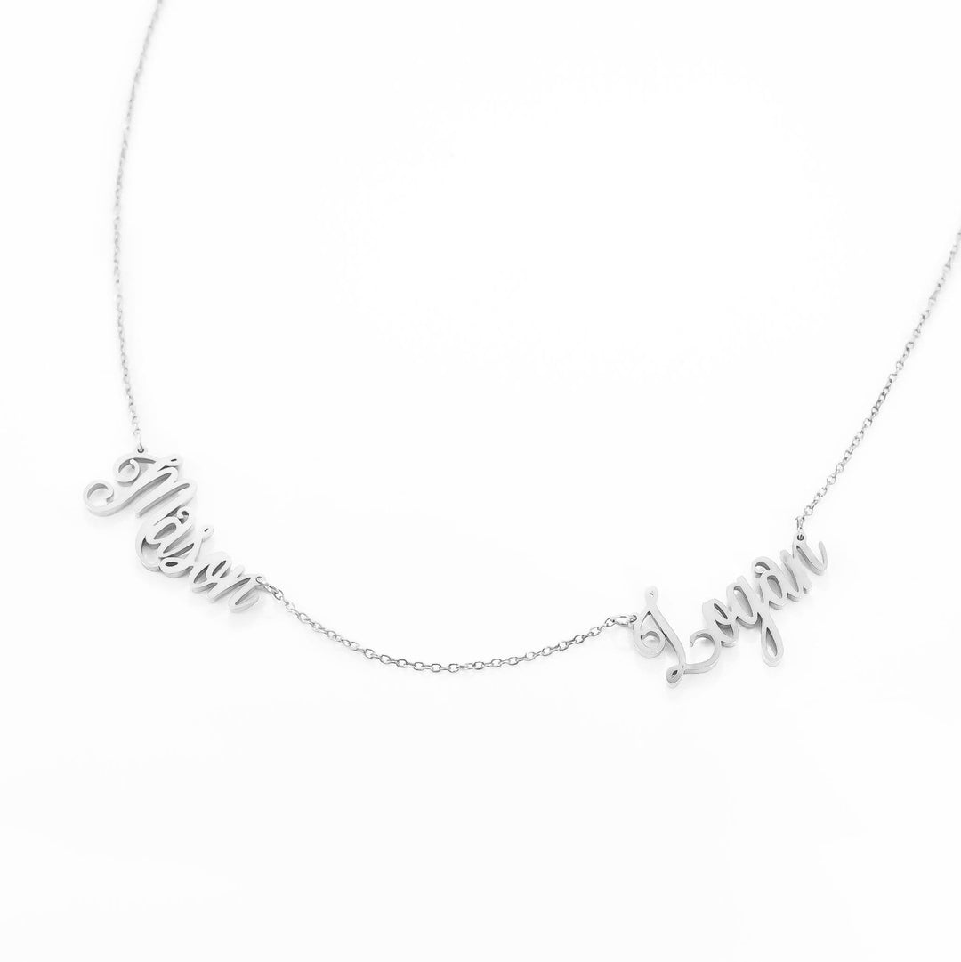 Personalized Two Name Necklace Necklace MelodyNecklace