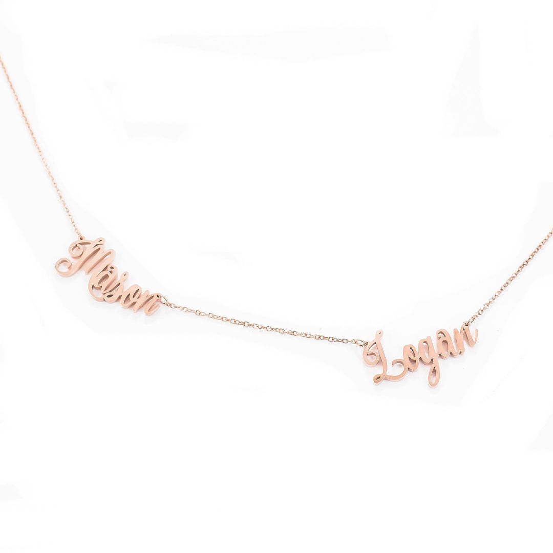 Personalized Two Name Necklace Necklace MelodyNecklace